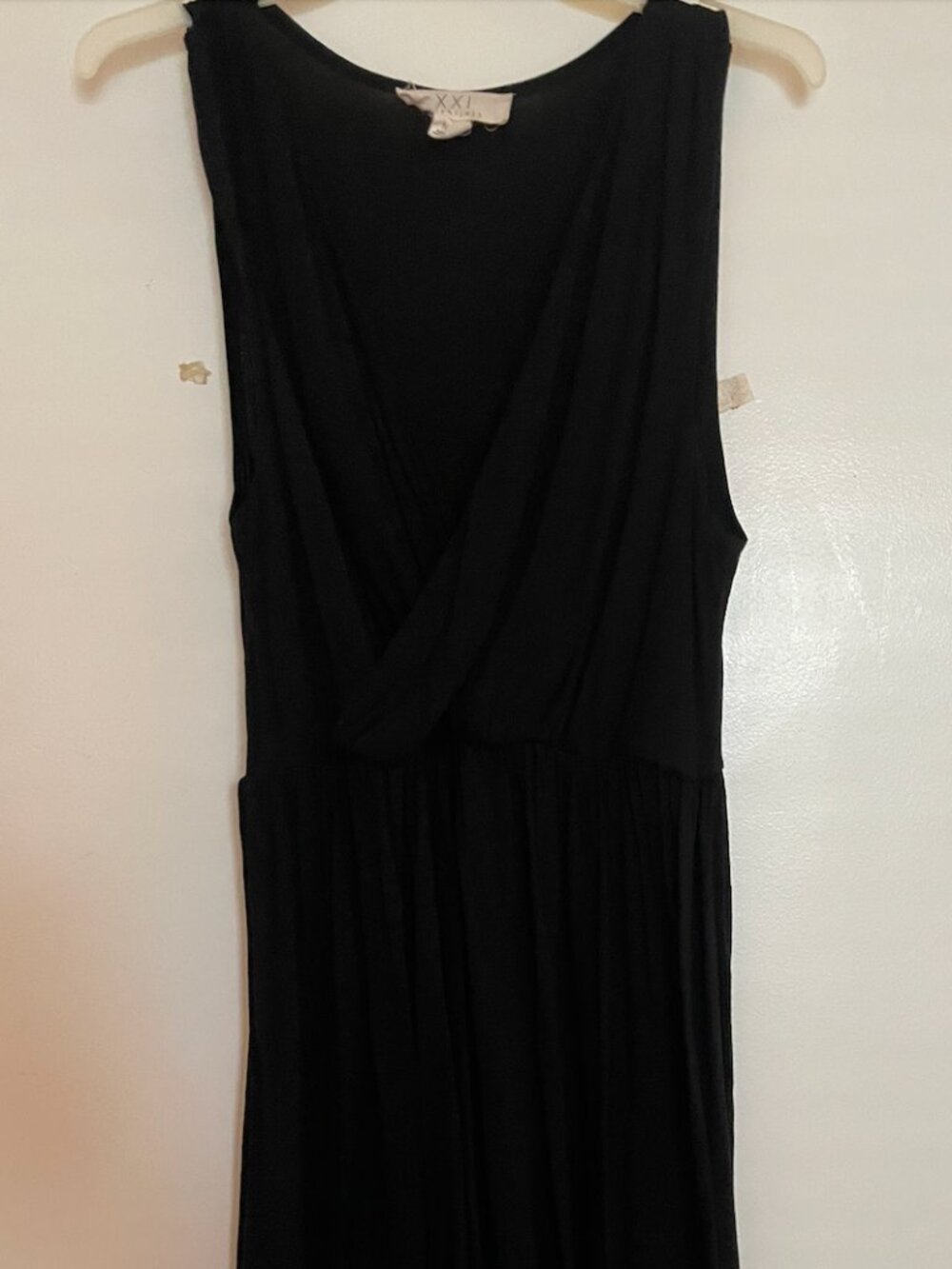 V Neck Black Mini Dress